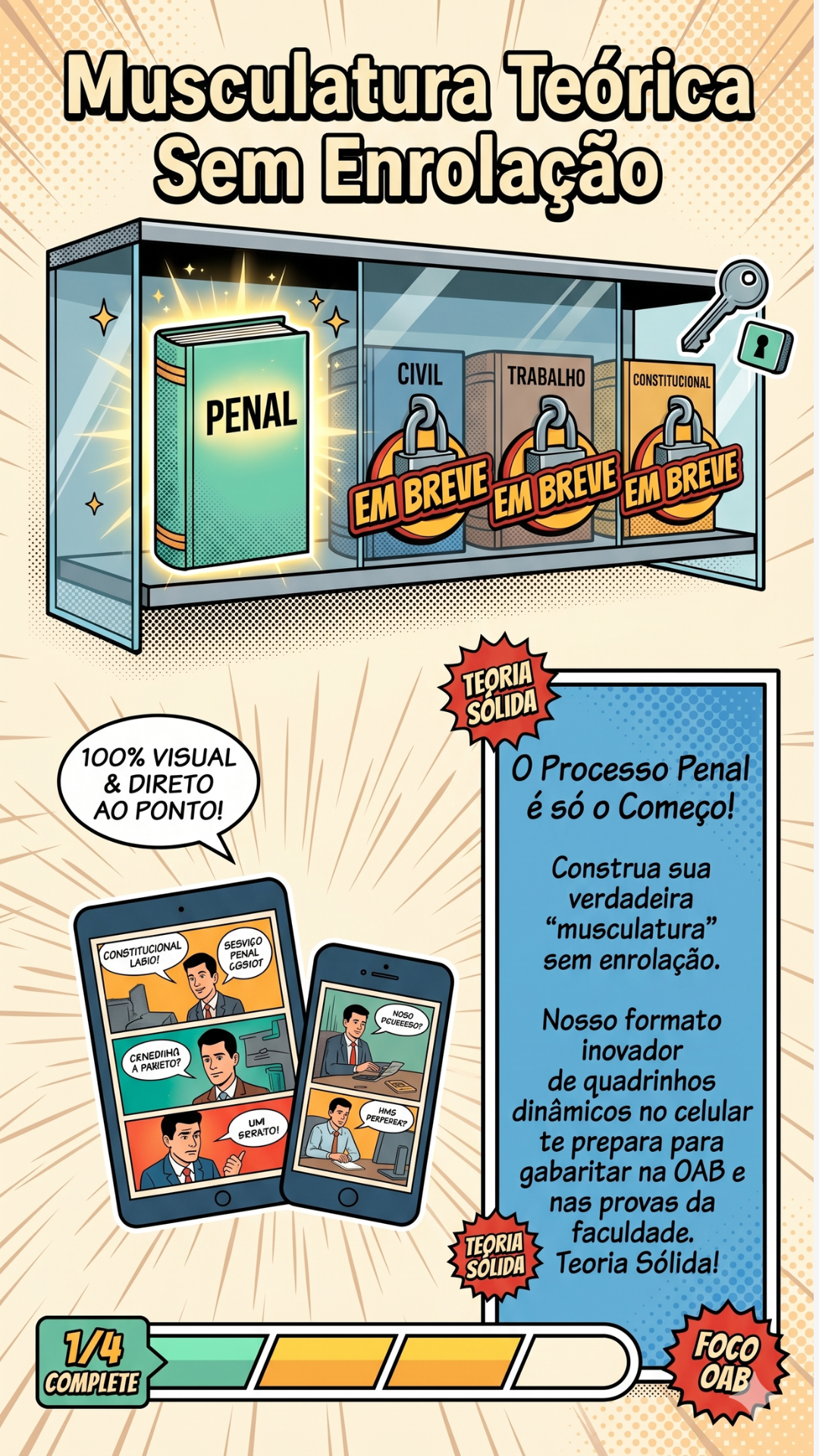 Peça visual sobre musculatura teórica sem enrolação