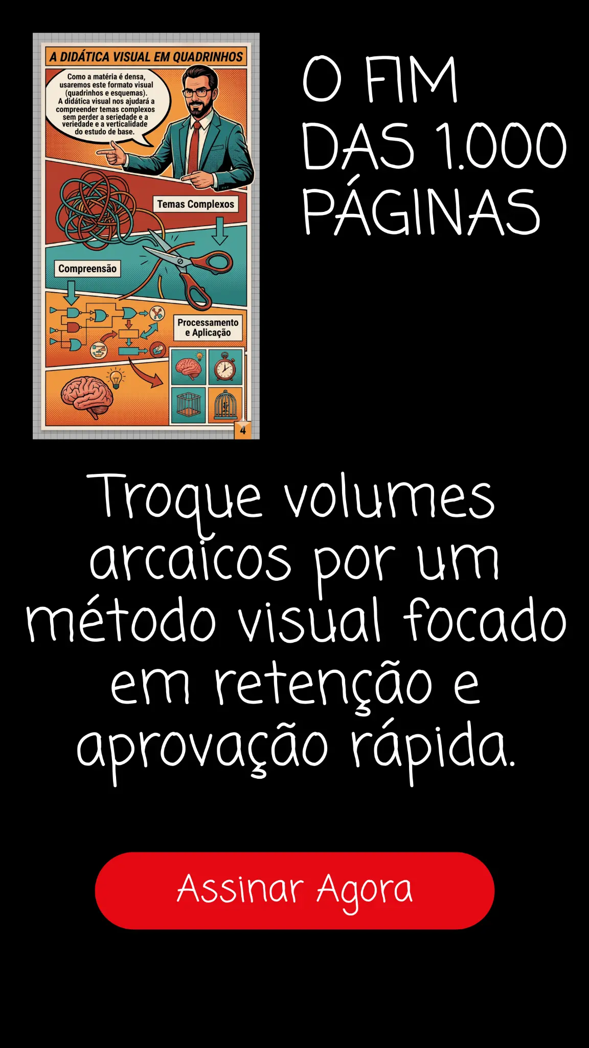 Criativo vertical da LexComics com chamada de assinatura